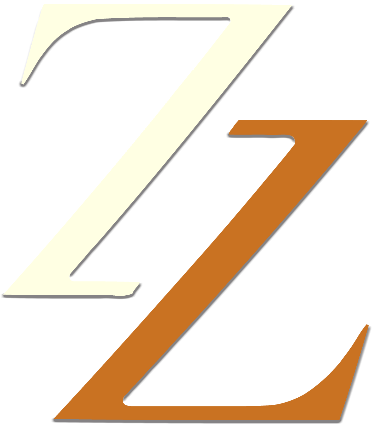 Monograma ZZ de William Frezze, em marfim e bronze